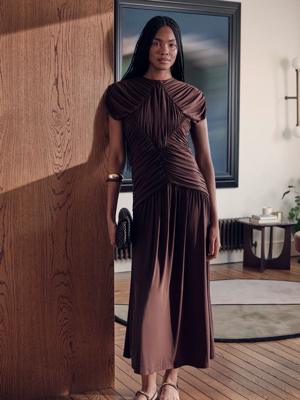 NWT Karen Millen Ruched Midi Dress